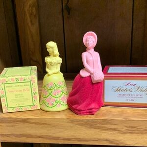 Avon Women's Cologne Set - Yellow and Pink Figurines